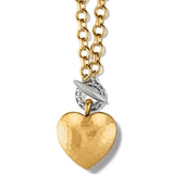 Inner Circle Heart 2 Tone Toggle Necklace