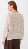 Nini Crochet V Neck - Oatmeal