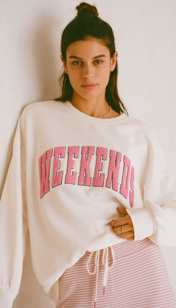 Oversized Weekends Sweatshirt