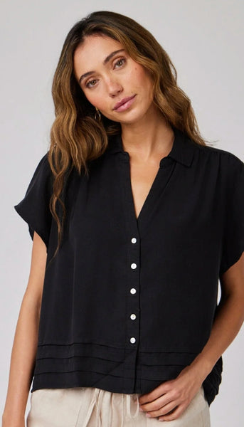 Cap Sleeve Button Down