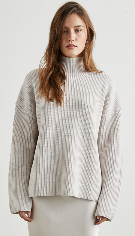 V Neck Drop Shoulder Sweater