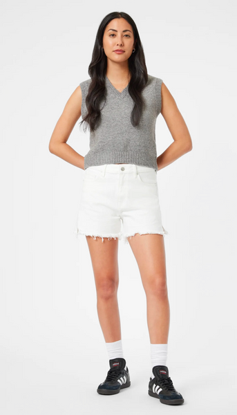 Heidi High Rise Relaxed Short - Off White