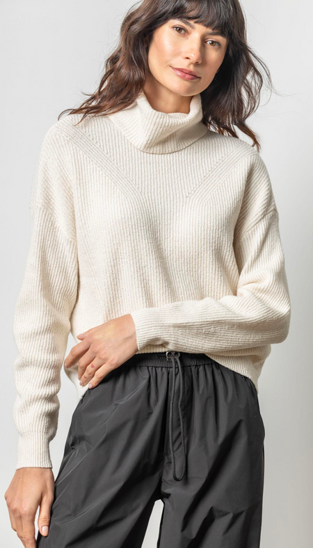 V Neck Drop Shoulder Sweater