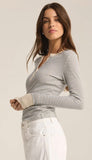 Scarlett Stripe Rib Henley