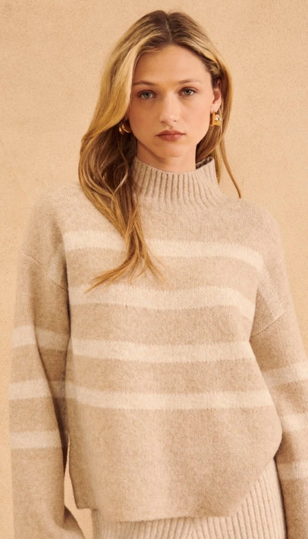 Slvless Boat Neck Rib Knit Top