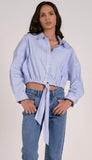 Long Sleeve Button Top Tie Bottom