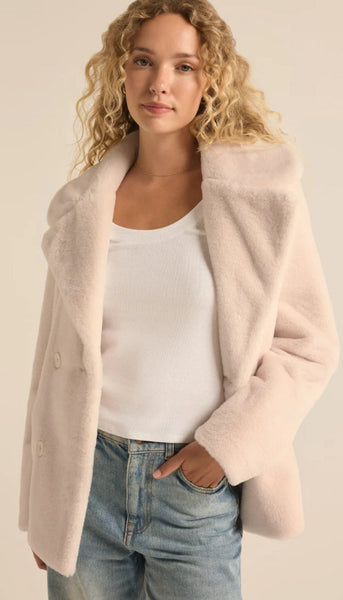 Gem Double Breasted Fur Coat