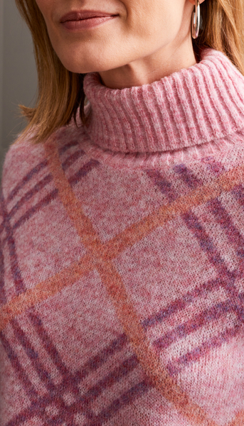 Turtleneck Intarsia Sweater