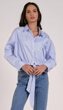 Long Sleeve Button Top Tie Bottom