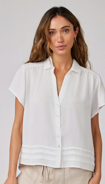 Cap Sleeve Button Down