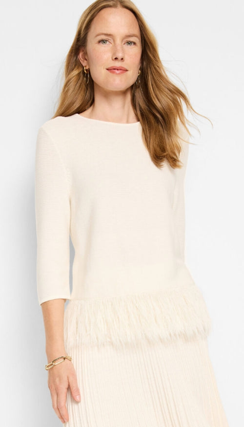 Feather Fringe Sweater