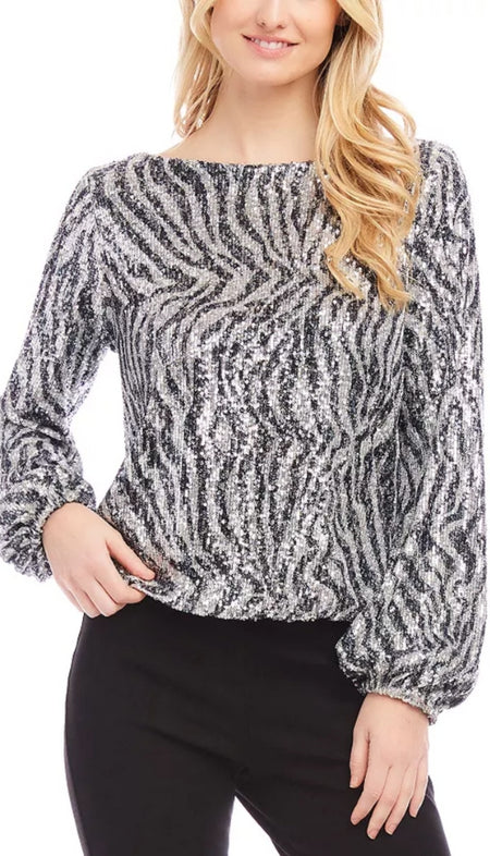 Slvless Boat Neck Rib Knit Top