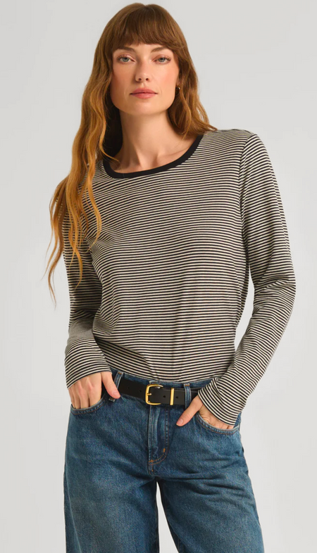 Soft Washed Waffle Henley Top with Buttons