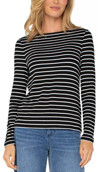 Long Sleeve Boatneck Top