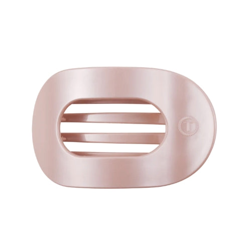 Medium flat round clip-Pearly Pink