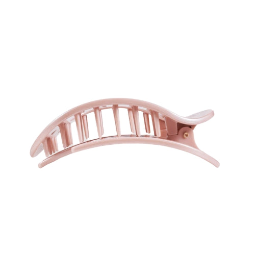 Medium flat round clip-Pearly Pink