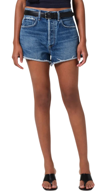 Heidi High Rise Relaxed Short - Dark Shaded 90's