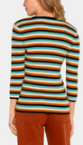 3/4 Sleeve V Neck Sweater