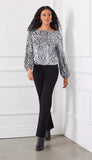 Sequin Boatneck Top