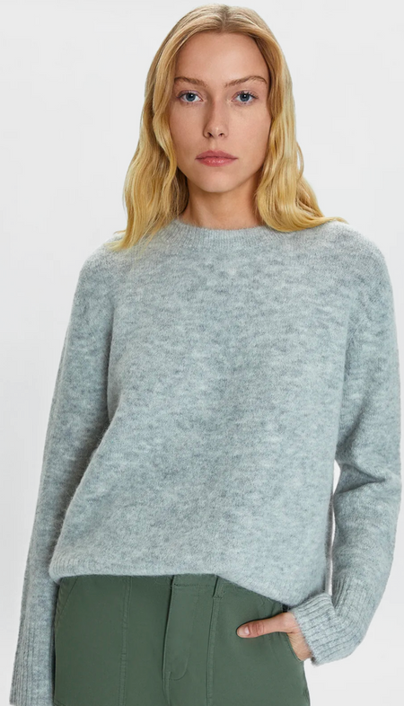 Long Sleeve Crew Neck Colorblock Sweater