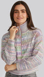 Jackiie Spacedye Zip Front Pull Over Sweater