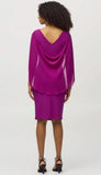 Silky Knit & Chiffon Sheath Dr