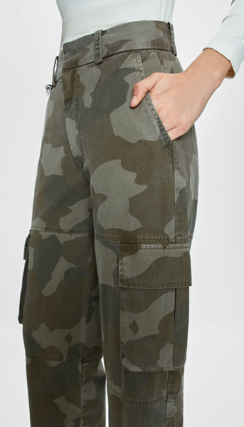 Addie High Rise Cargo Trouser - Camo