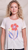 Rolled Sleeve Tee-Flower