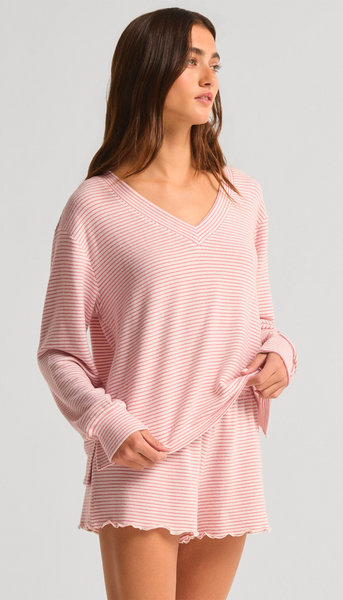 Stay Cozy Stripe Long Sleeve