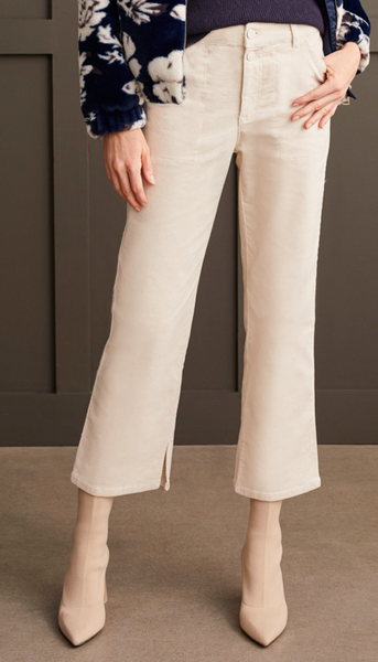 Stretch Corduroy Straight Leg Pants