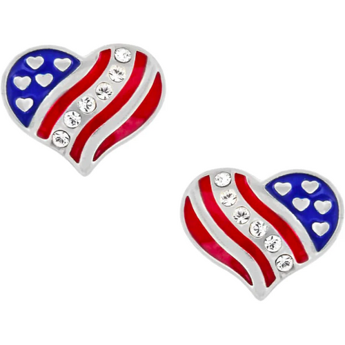 Hearts And Stripes Mini Post Earrings