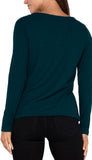 Long Sleeve Boat Neck Knit Top