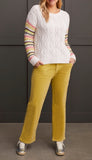 Intarsia Long Sleeve Crew Neck Sweater