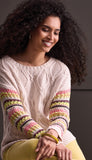 Intarsia Long Sleeve Crew Neck Sweater