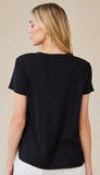 Side Slit V-Neck Tee