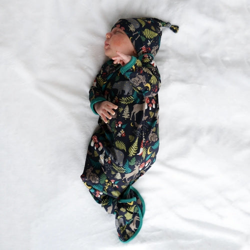 Night Forest Gown and Hat Gift Set Newborn