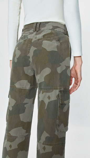 Addie High Rise Cargo Trouser - Camo