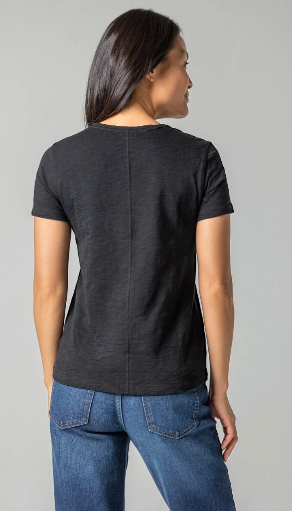 V-Neck Short Sleeve Seam Tee