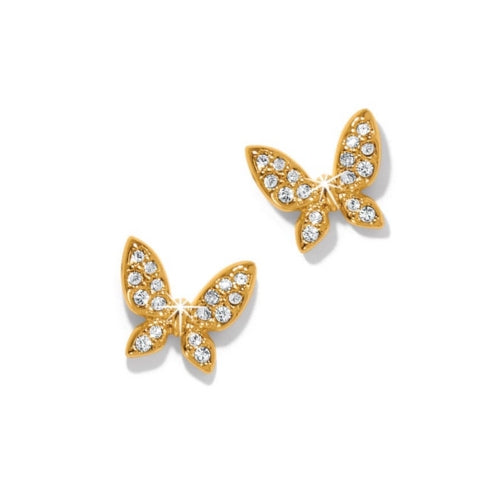 Enchanting Butterfly Gold Post Earrings