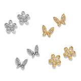 Enchanting Butterfly Gold Post Earrings