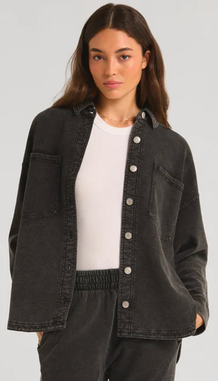 Long Quilted Button Front Jacket