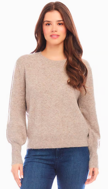 Long Sleeve Crew Neck Colorblock Sweater