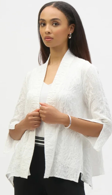 Long Sleeve Button Front Jacket With Drawcord Hem