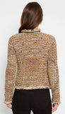 Chain Trim Fringe Mix Knit Jacket