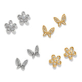 Enchanting Flower Gold Post Earrings