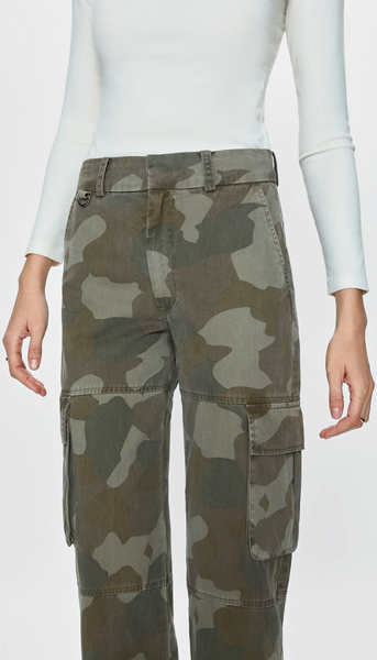 Addie High Rise Cargo Trouser - Camo