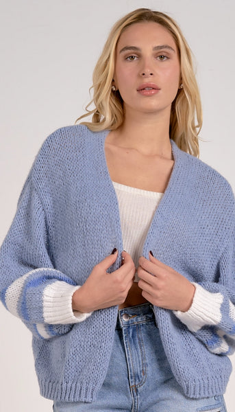 Loose Knit Cardigan Sweater