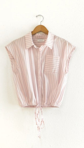 Nala Striped Shirt with Drawstring