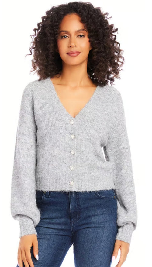 Pearl Button Cardigan Sweater