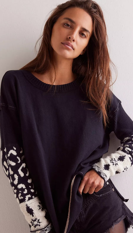 Sequin Boatneck Top